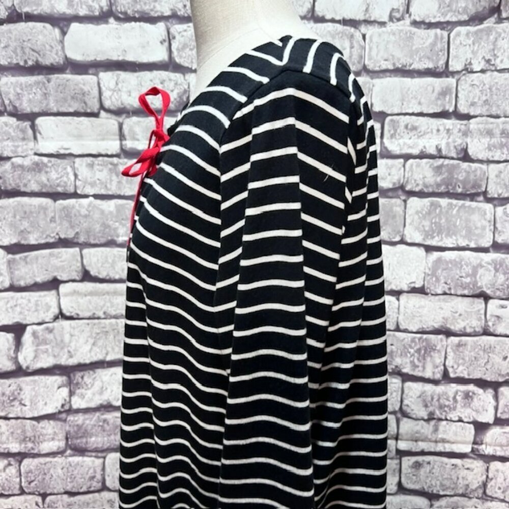 Susan Graver Navy, White & Red 3/4 Sleeve Blouse Size 1X - Picture 5 of 9